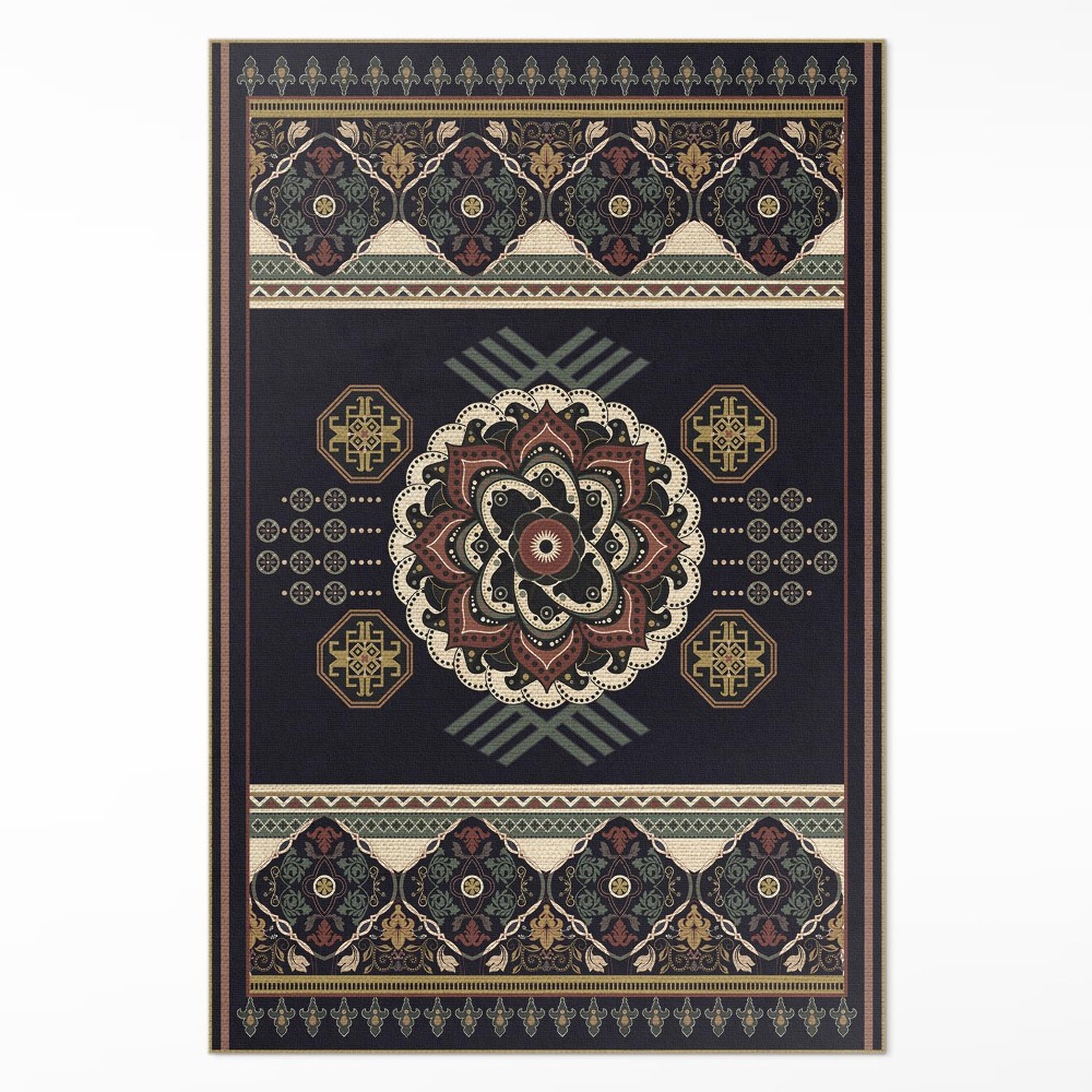 Pvc szőnyeg Színes dekoratív fekete