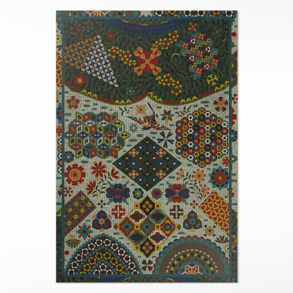 Pvc futószőnyeg Japán minta Albert Racinet által