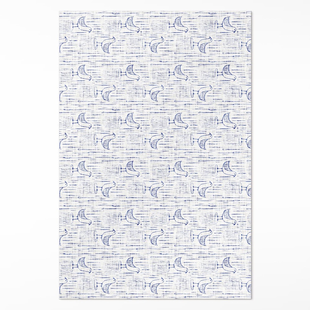 Mosható futószőnyeg Madarak finom szabályos mintás boho