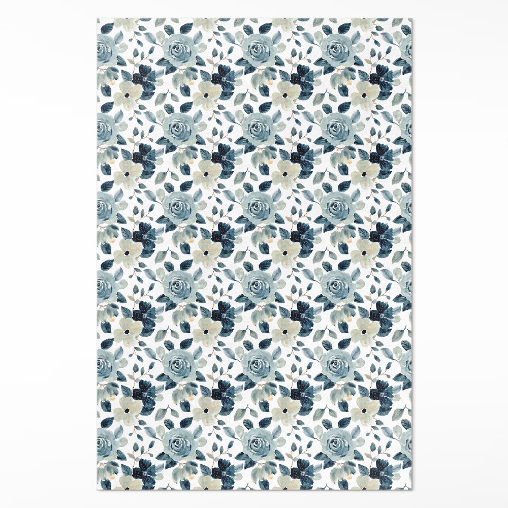 Műanyag szőnyeg Festett virágok rendszeres virágmintás