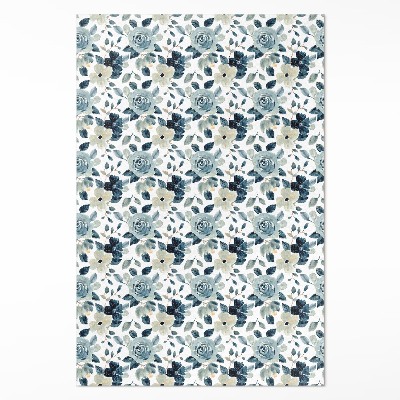 Műanyag szőnyeg Festett virágok rendszeres virágmintás