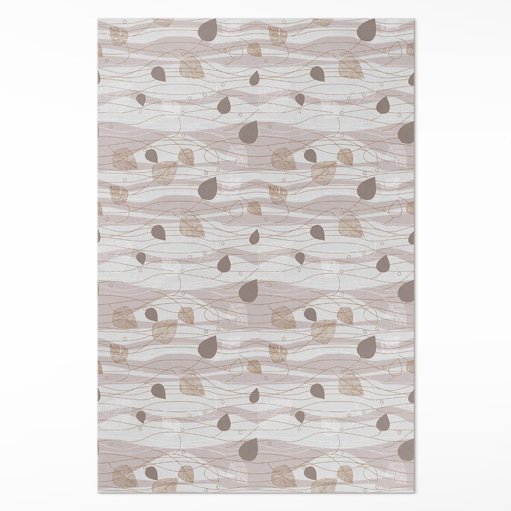 Mosható futószőnyeg Boho levelek a háttérben a hullámok illusztráció