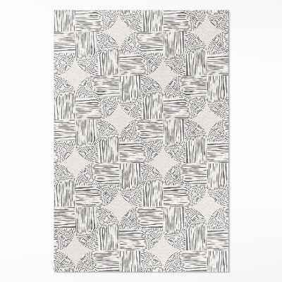 Pvc szőnyeg Lineáris kockás dekoratív minta vintage