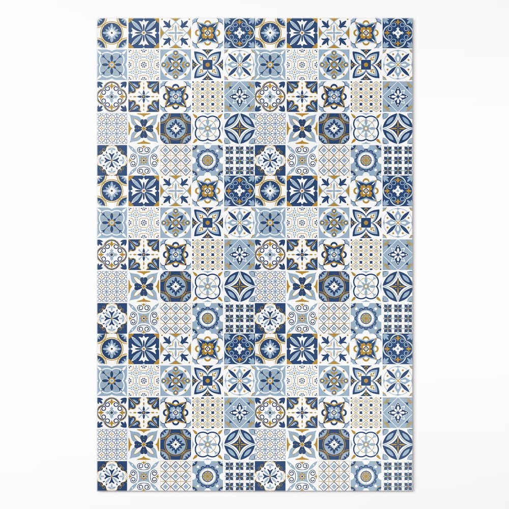 Műanyag szőnyeg Görög mozaik kék dekoratív csempe