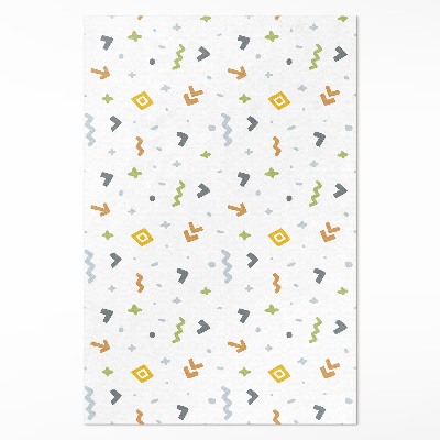 Mosható futószőnyeg Pasztell ikonok és formák boho stílusban