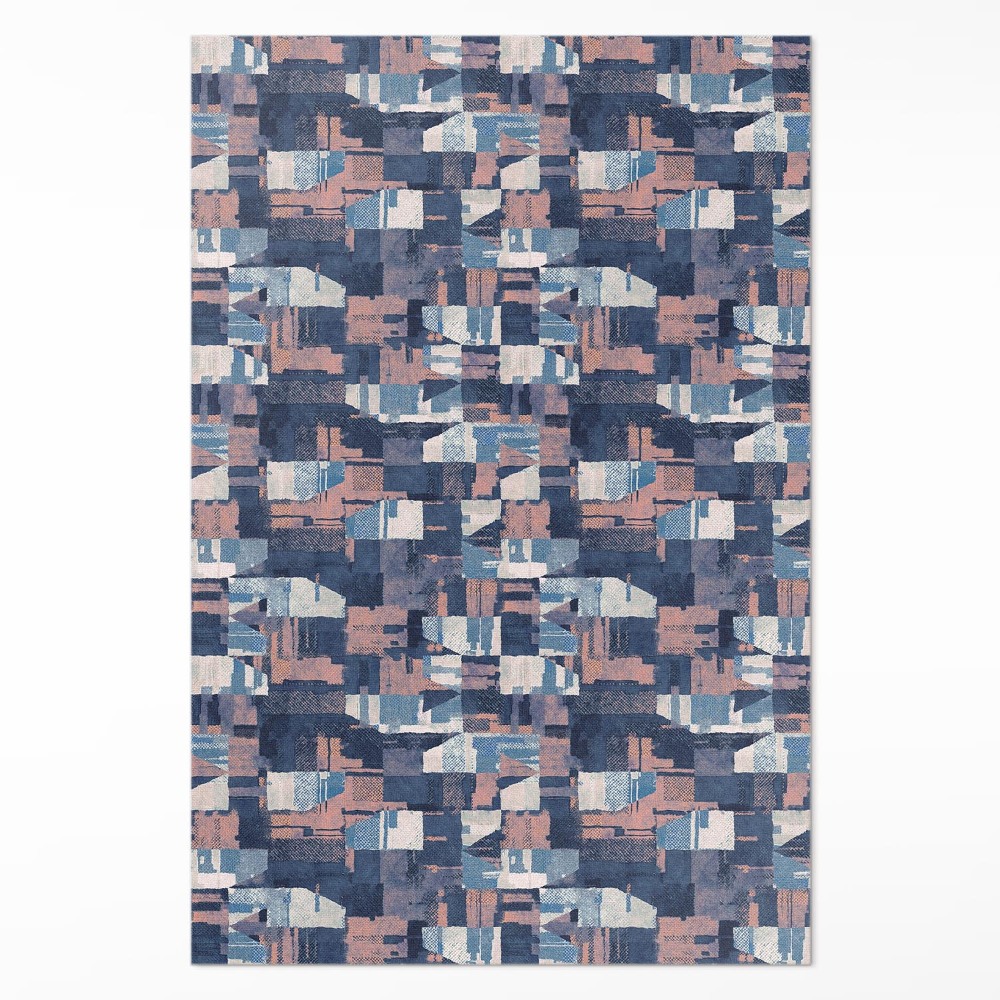 Műanyag szőnyeg Absztrakt mozaik vintage retro stílusban