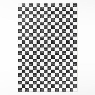 Műanyag szőnyeg Monokróm kő sakktábla