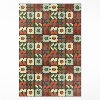 Mosható futószőnyeg Népi virágos illusztráció