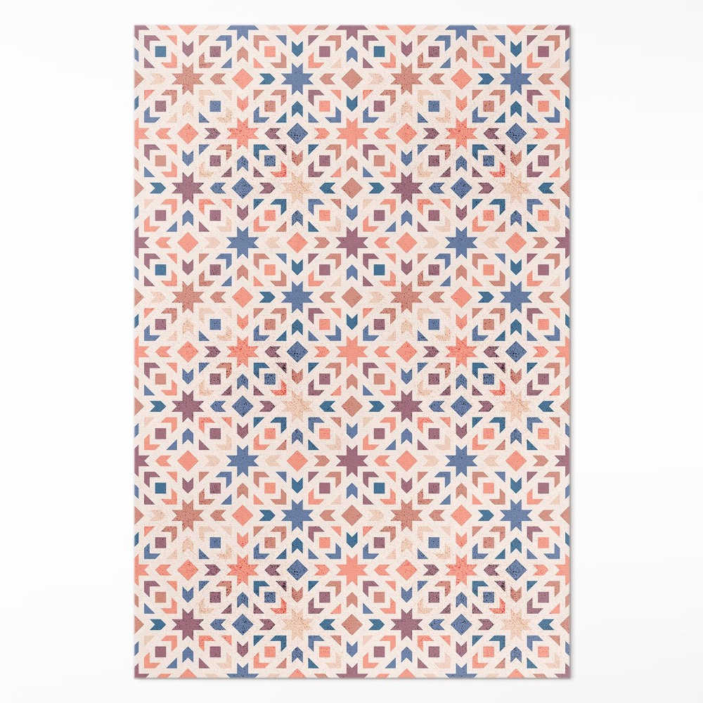Műanyag szőnyeg Pasztell csillagok és nyilak vintage minta