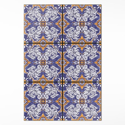 Pvc szőnyeg Stílusos csempe virágos díszekkel