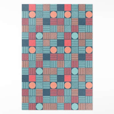 Műanyag szőnyeg Retro vintage geometriai minta