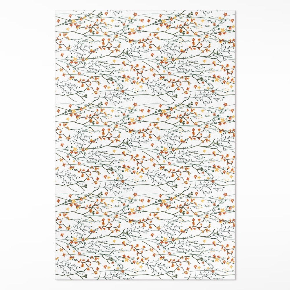 Pvc szőnyeg Virágok és gallyak boho stílusban