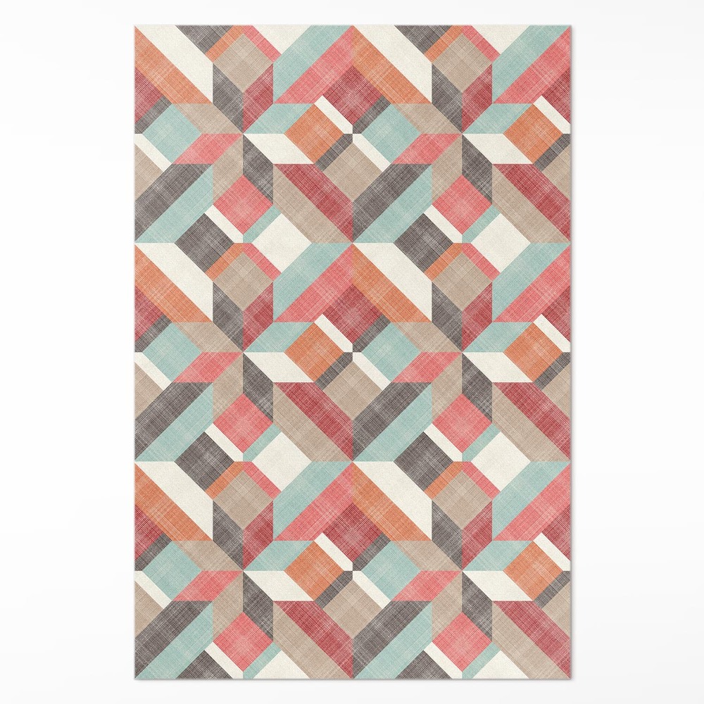 Mosható futószőnyeg viselhető geometriai minta