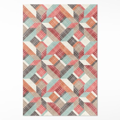 Mosható futószőnyeg viselhető geometriai minta