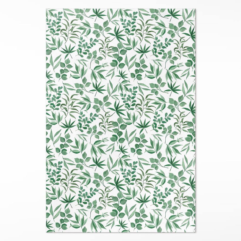 Műanyag szőnyeg Akvarell levelek finom stílusban