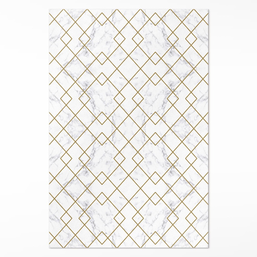 Mosható futószőnyeg Fényes márványon lévő rombuszok