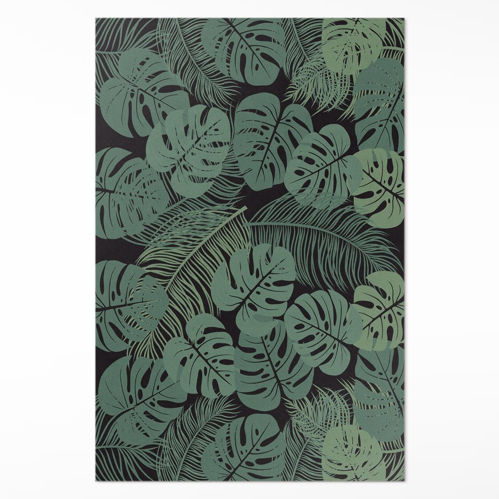 Mosható futószőnyeg Trópusi monstera növények illusztrációja