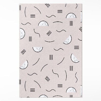 Mosható futószőnyeg Absztrakt formák boho stílusban