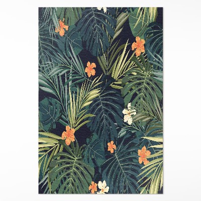 Műanyag szőnyeg Növényzet levelek és virágok vintage