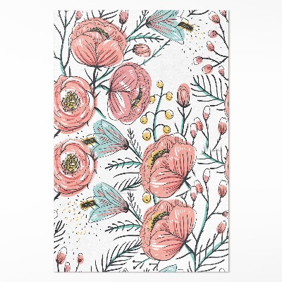 Pvc szőnyeg Pasztell virágok gyönyörű finom illusztráció