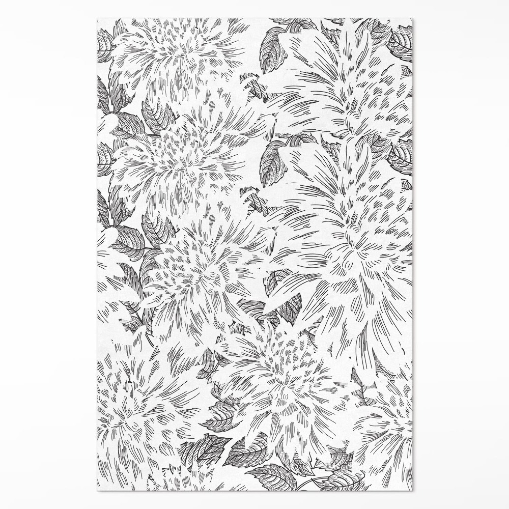 Pvc szőnyeg Vázlat virágok stílusos rét