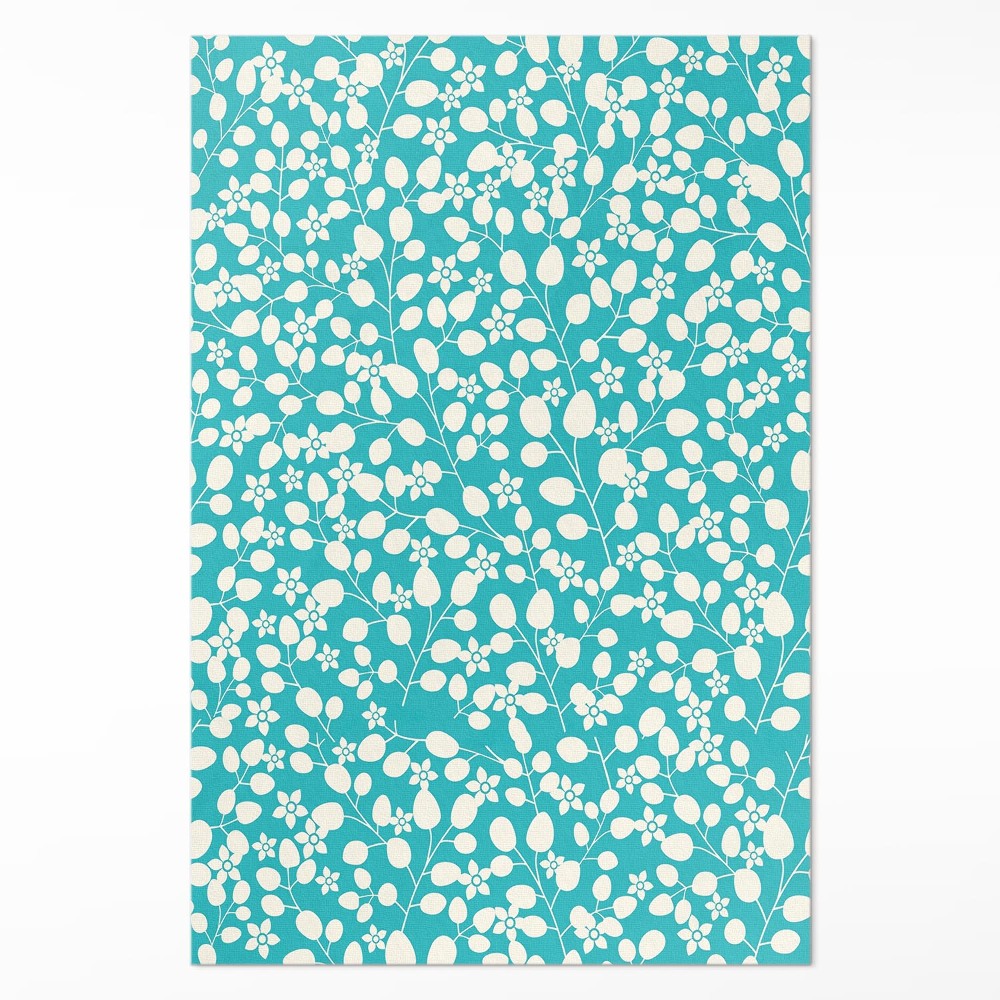 Műanyag szőnyeg Vadvirágok és levelek összetétele