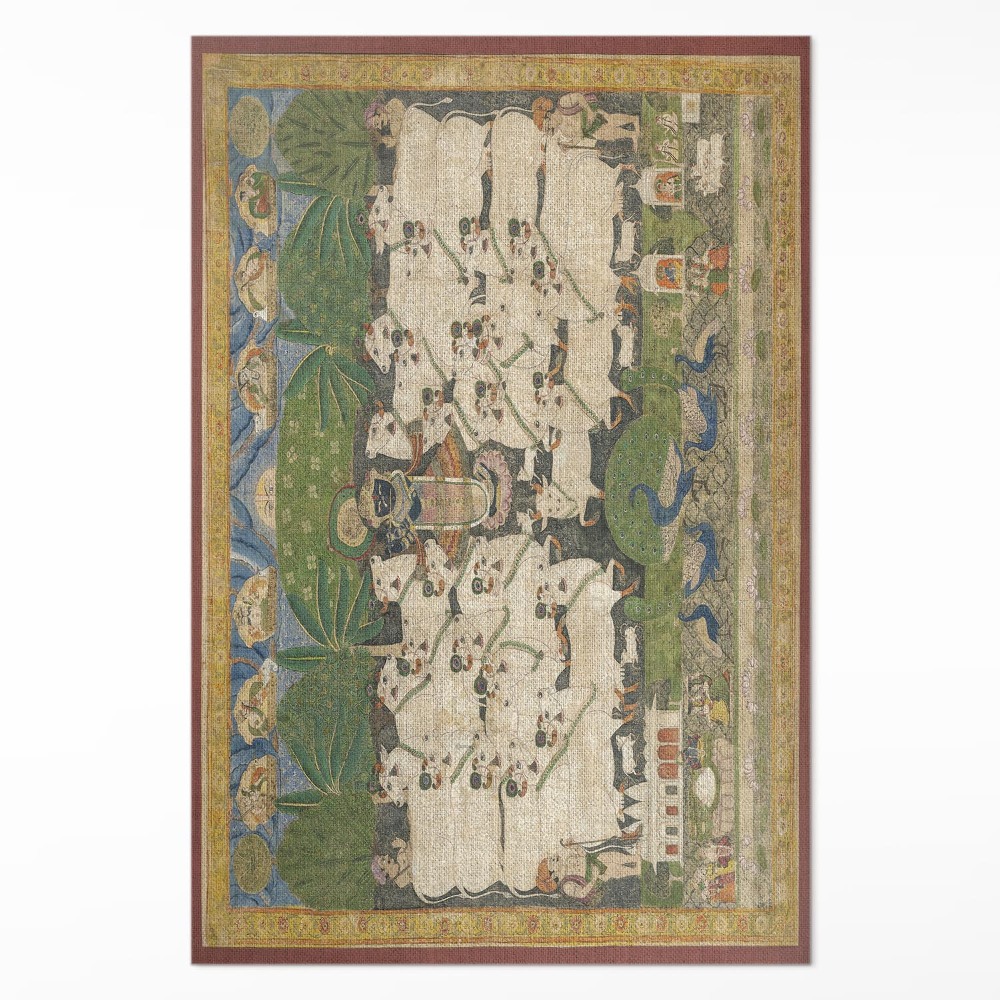 Műanyag szőnyeg Krisna tehenekkel faliszőnyeg