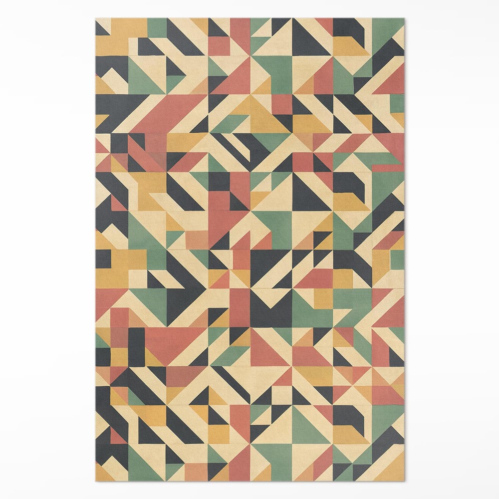 Pvc futószőnyeg Színes absztrakció háromszögekkel és négyzetekkel