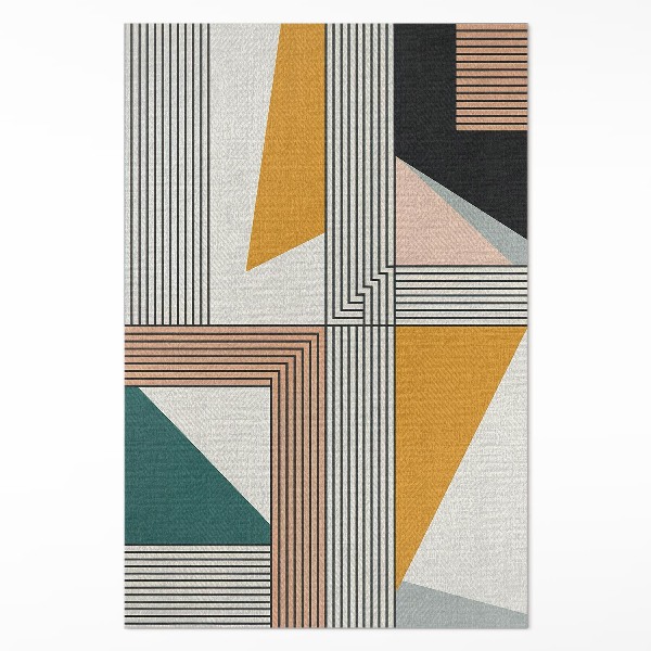 Pvc futószőnyeg Bauhaus geometrikus lineáris absztrakció