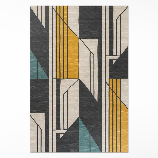 Műanyag szőnyeg Geometrikus absztrakció vintage stílusban