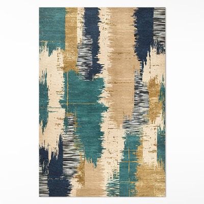 Műanyag szőnyeg Absztrakt foltok karcos festék nyomai