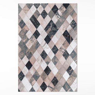 Pvc futószőnyeg Kőmozaik rombuszos dekoratív csempe