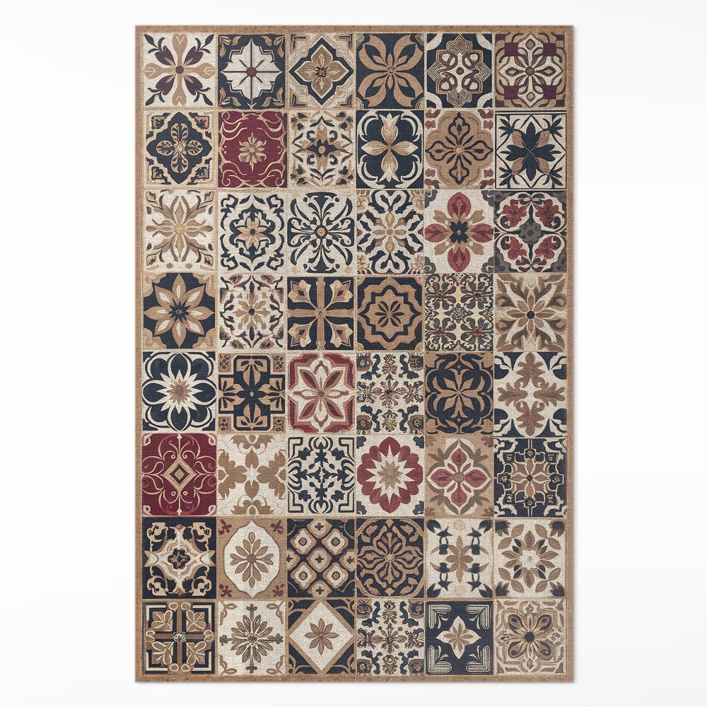 Pvc futószőnyeg Régi mozaikmintás vintage csempe