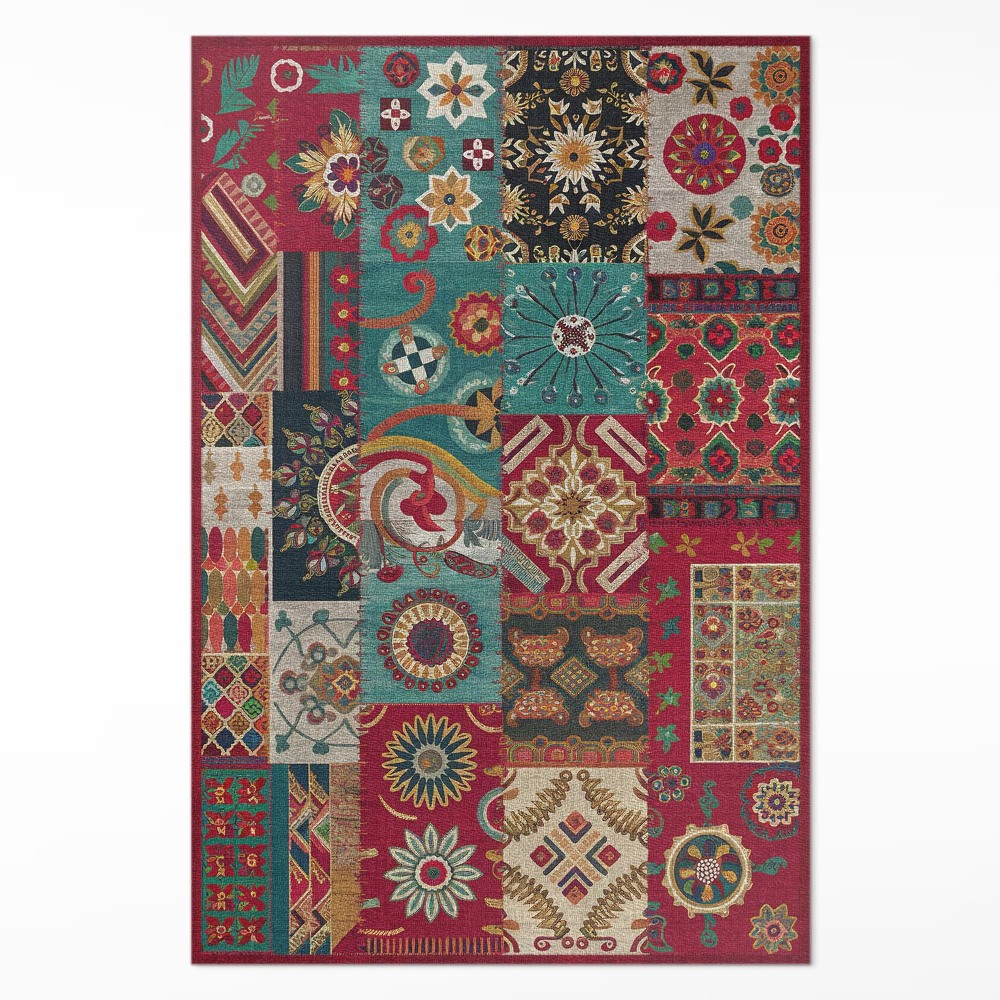 Műanyag szőnyeg Színes patchwork minta perzsa stílusban