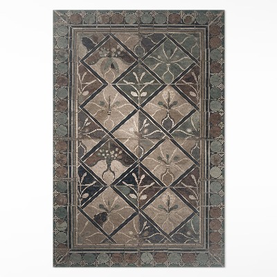 Mosható futószőnyeg Elegáns geometria vintage csempéken