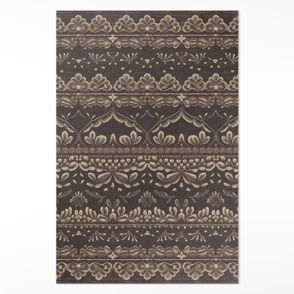 Pvc szőnyeg Földes tónusok botanikus mintákkal