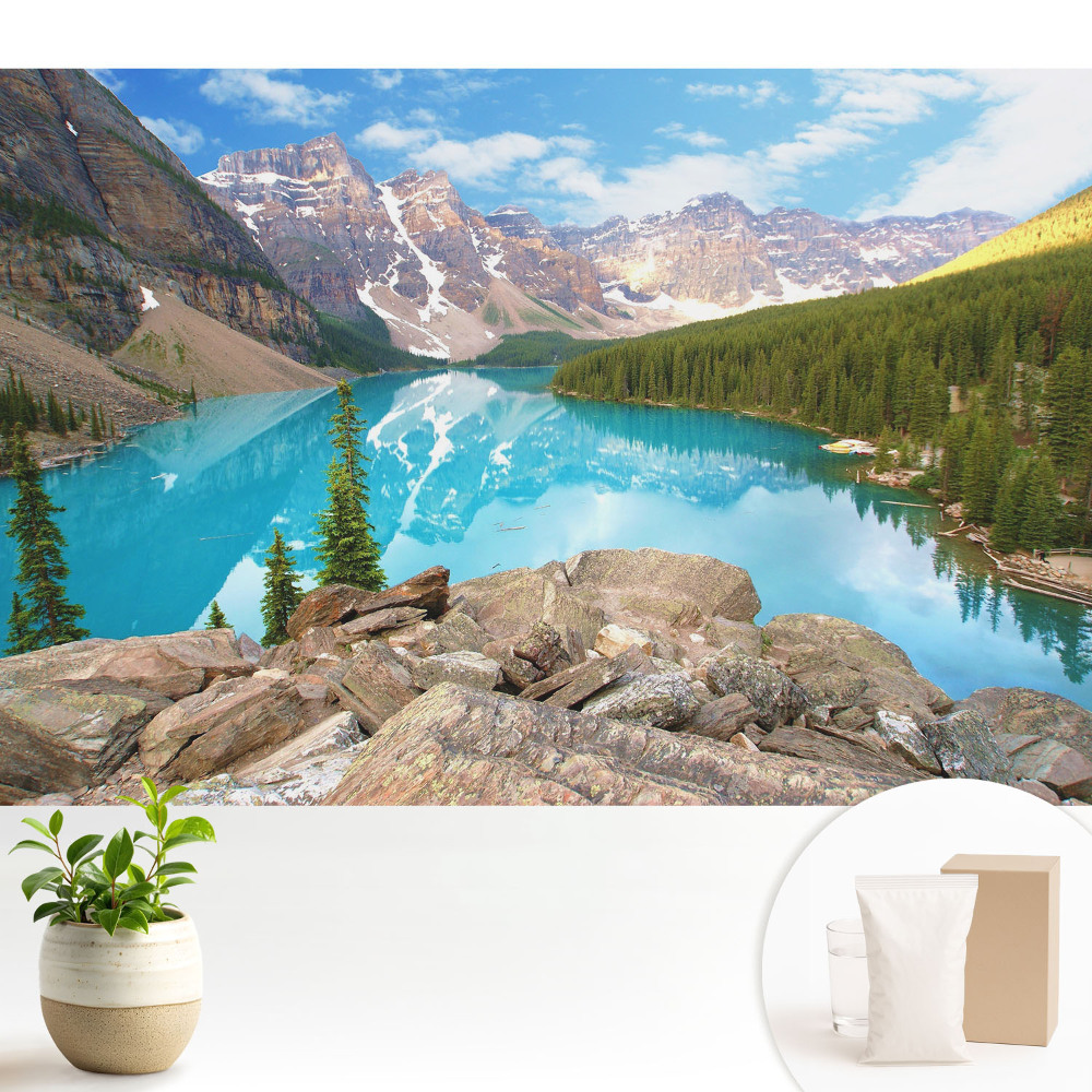 Modern tapéta Hegyi panoráma a tóra