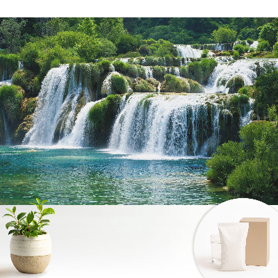Tapéta Vízesések és zöld növényzet