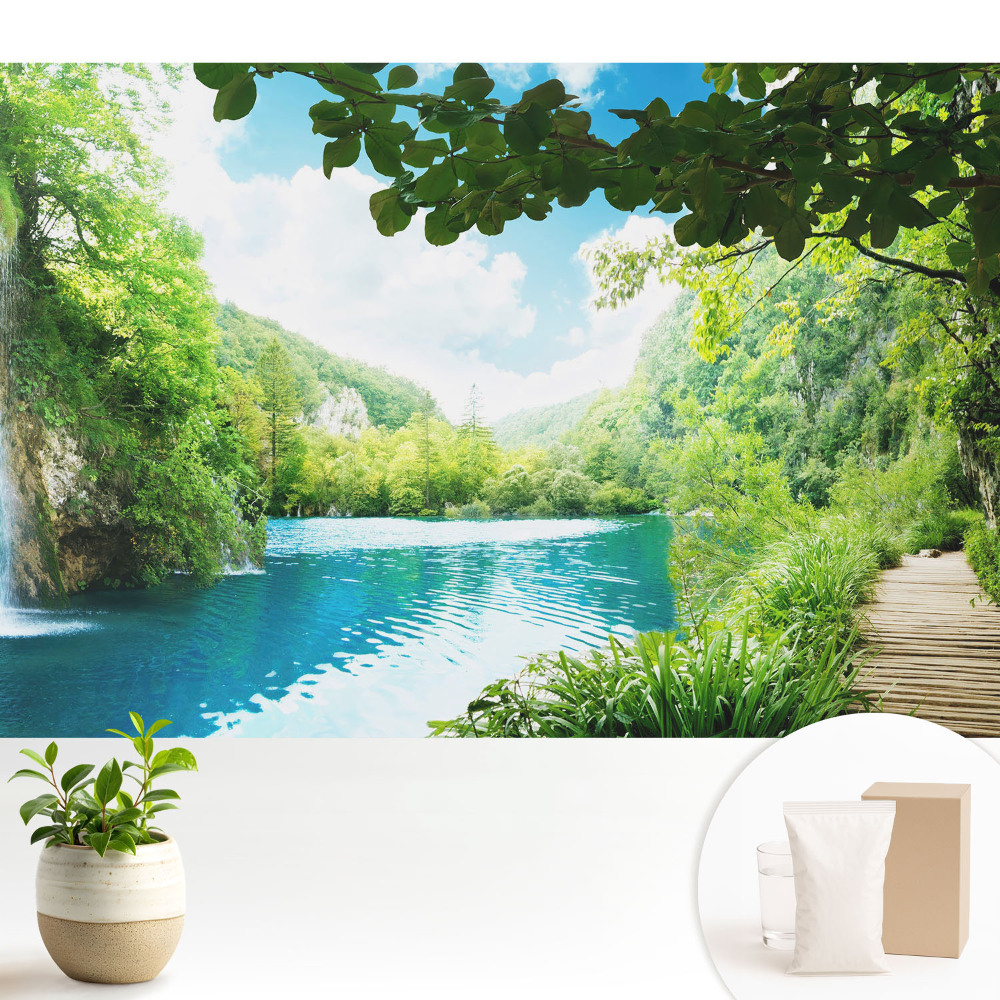 Dekor tapéta Erdők, vízesések, tó