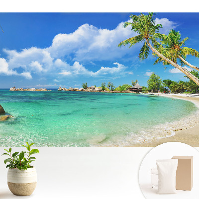 Tapéta Egzotikus tengerparti pálmafák zöldje