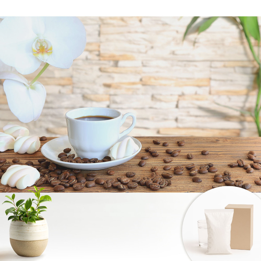 Modern tapéta Kávé és orchidea a fán