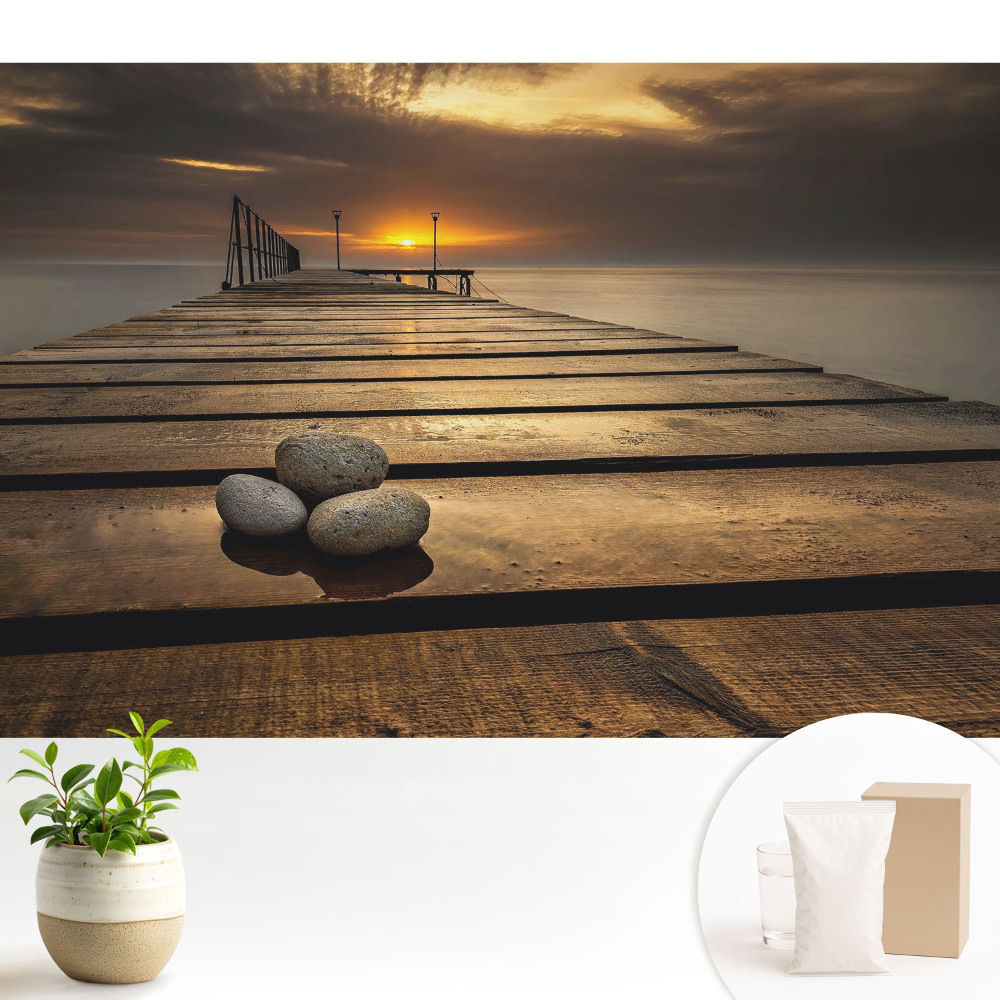 Modern tapéta Naplemente Híd Harmonikus Béke