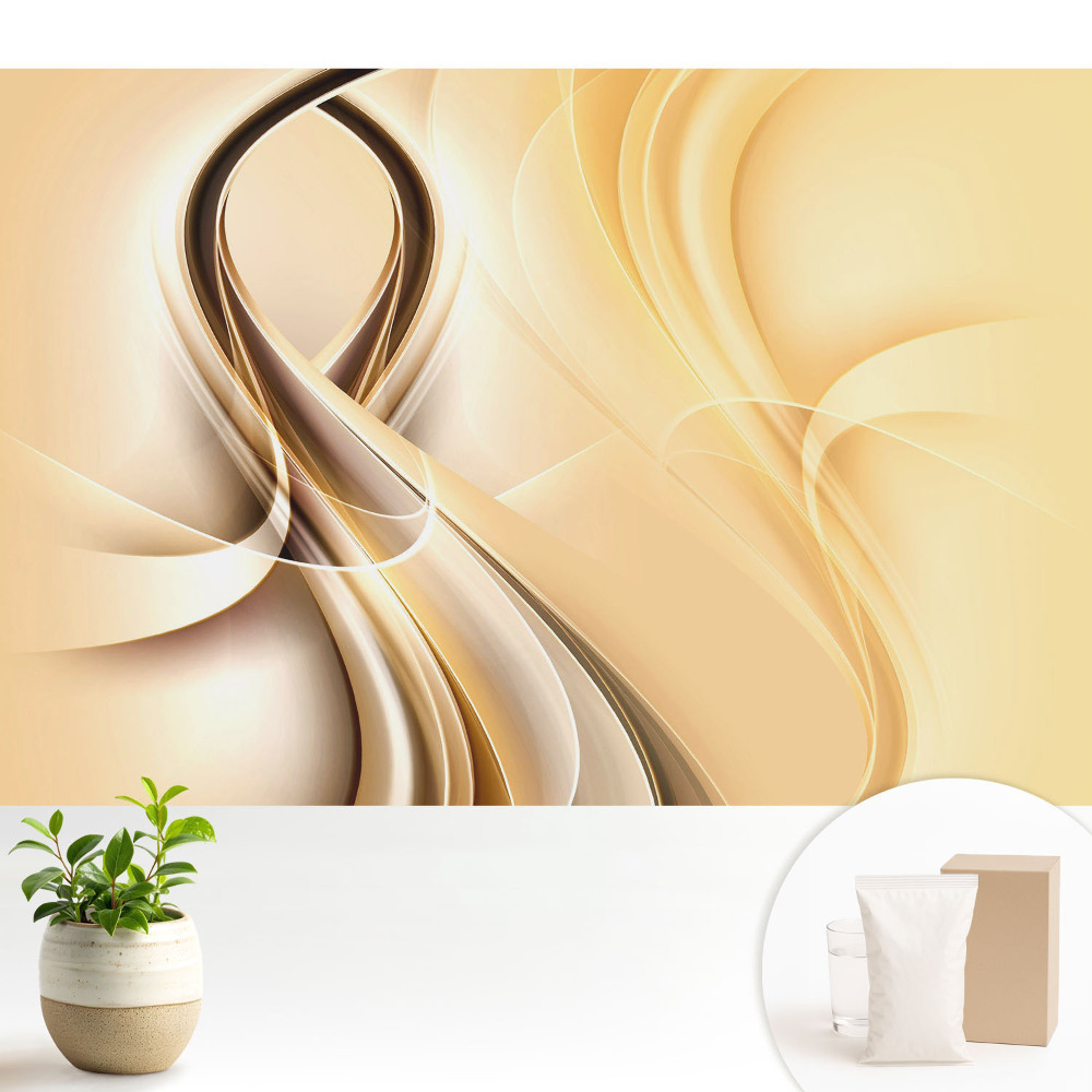 Tapéta Elegáns absztrakció meleg árnyalatokban