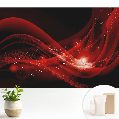 Dekor tapéta Absztrakt vörös hullámok és szikrák