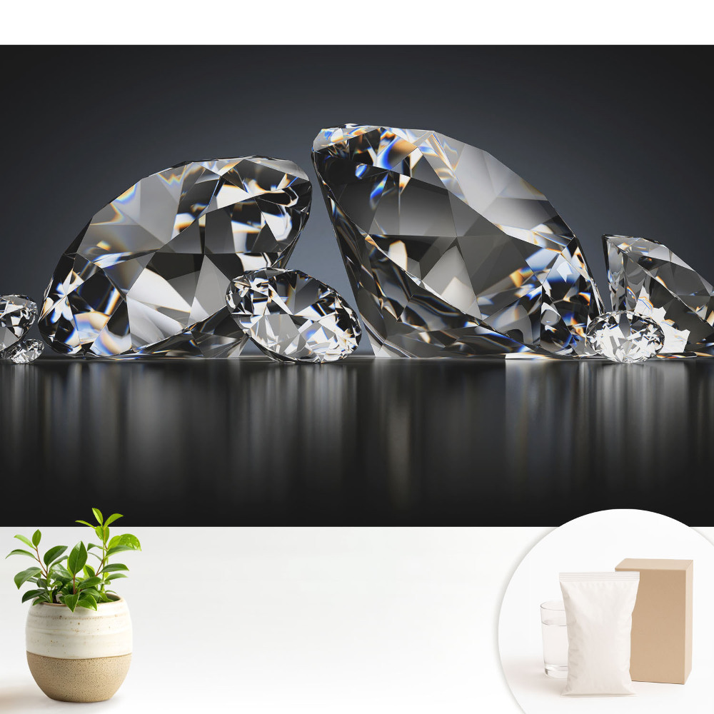 Modern tapéta Csillogó kristályok, tökéletes elegancia