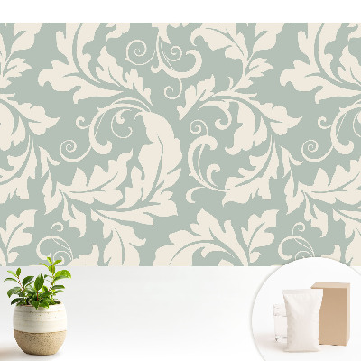 Modern tapéta Stílusos levelek világos háttér előtt