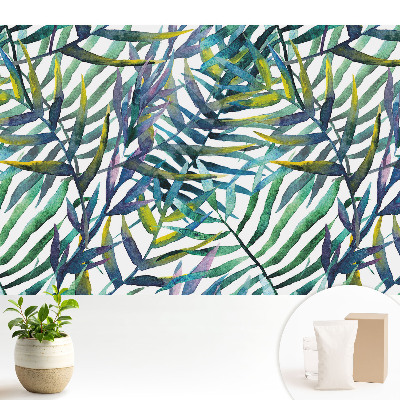 Dekor tapéta Trópusi akvarell levelek ismétlődő mintázat