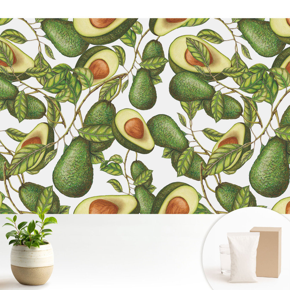 Dekor tapéta Avokádó és zöld levelek természet