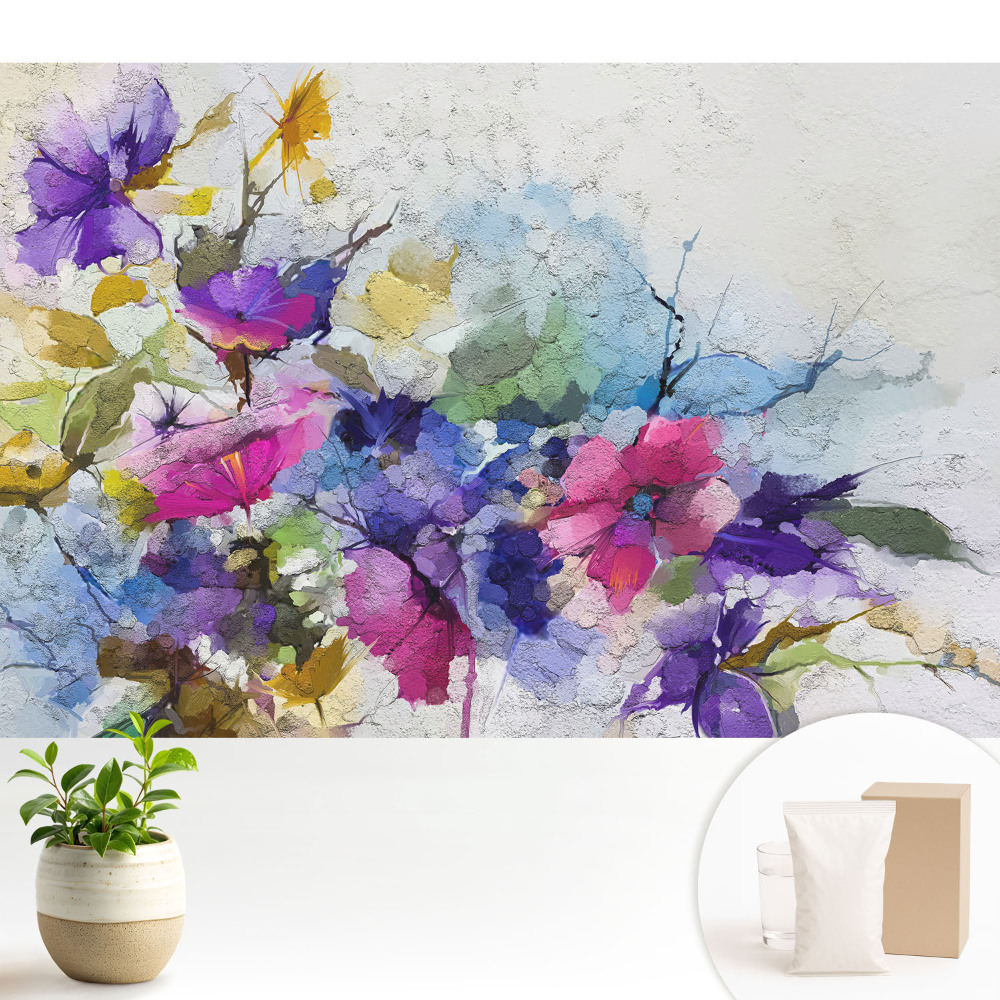 Tapéta Intenzív színű virágok