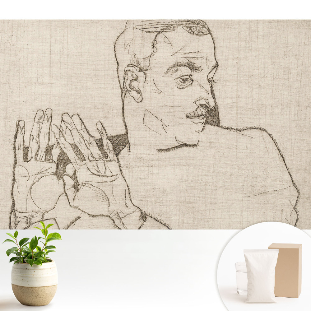 Dekor tapéta Minimalista vázlat egy alakról és gesztusról